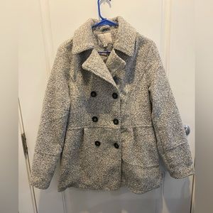 a new day NWT Gray Peacoat Double Breasted Fully Lined sz XL